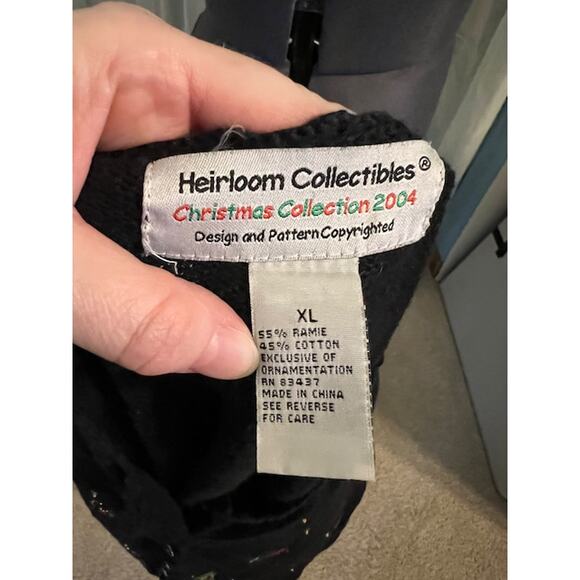 ugly christmas sweater beaded topiaries 1980s - Picture 8 of 10